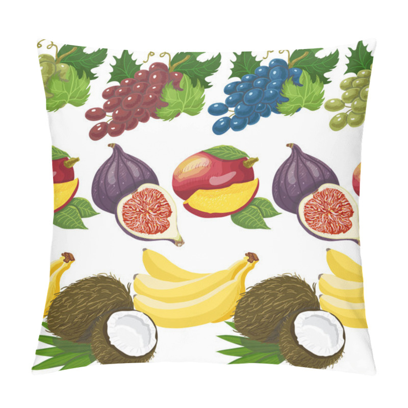 Personality  Seamless Pattern With Exotic Fruits Pillow Covers