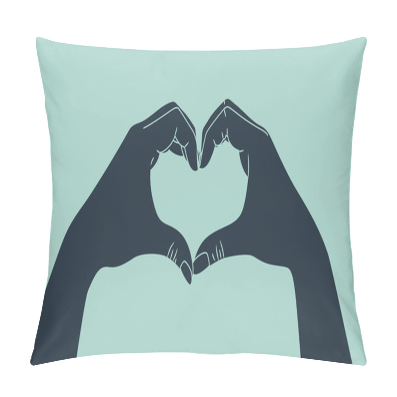 Personality  Hand Making Heart Sign Pillow Covers