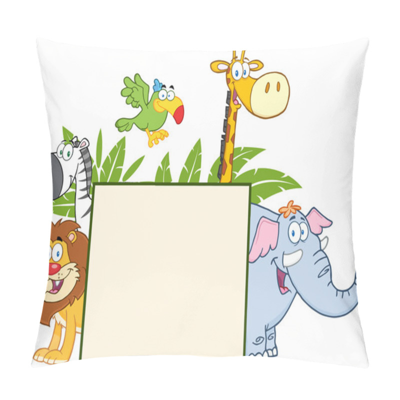 Personality  Jungle Animals With Leaves Pillow Covers