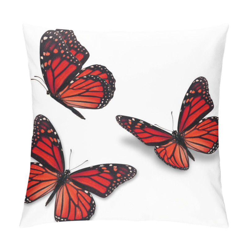 Personality  Red Monarch Butterfly Pillow Covers