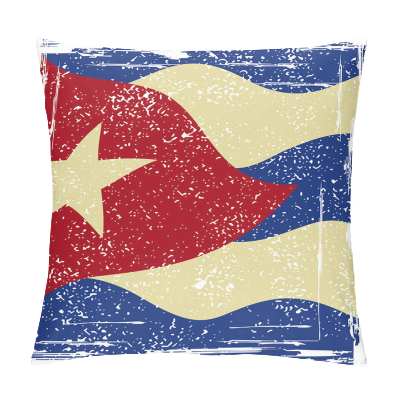 Personality  Cuba Grunge Flag Pillow Covers