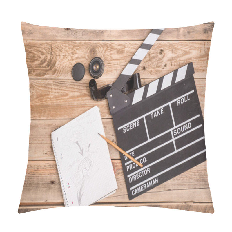 Personality  Clapperboard, Storyboard On Wood Pillow Covers