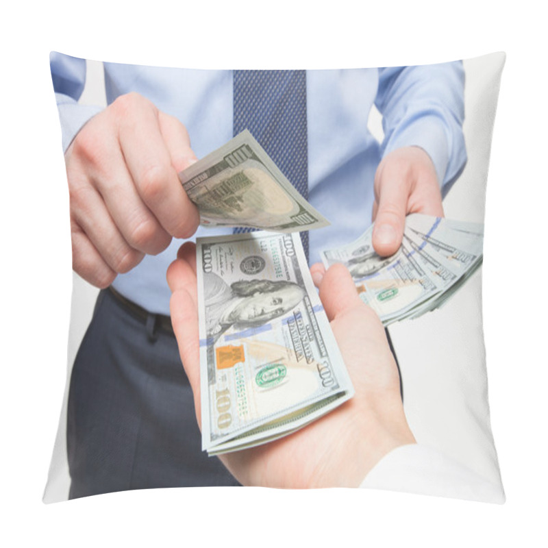 Personality  Hands Exchanging Money Pillow Covers