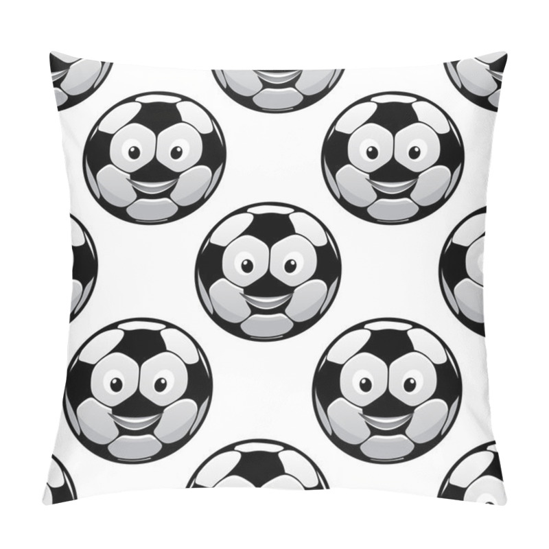 Personality  Smiling Football Balls Seamless Pattern Pillow Covers