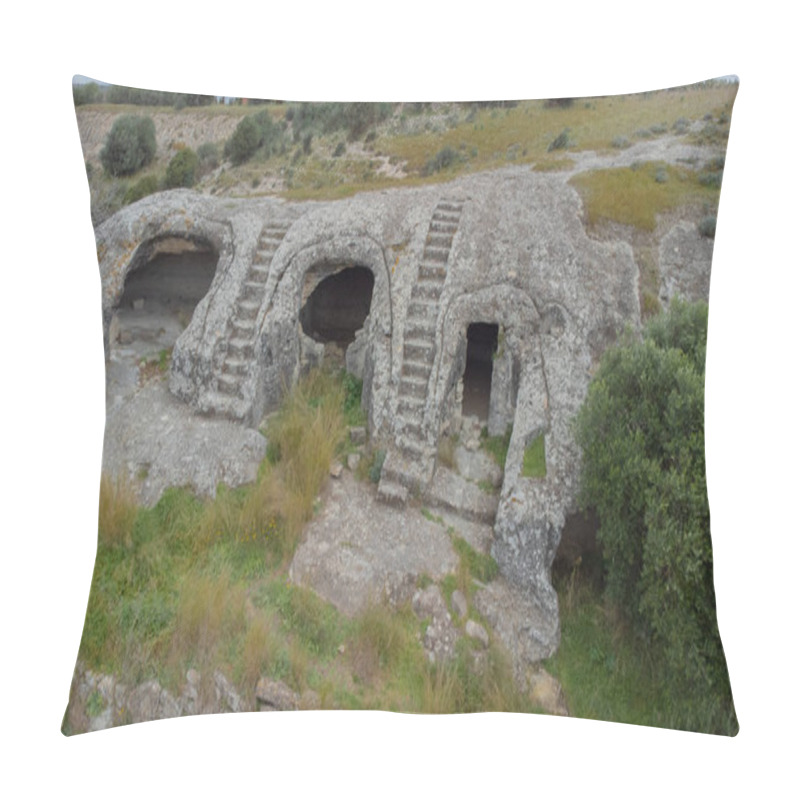 Personality  Domus De Janas Of Musellos, Ittiri, Sardinia Pillow Covers