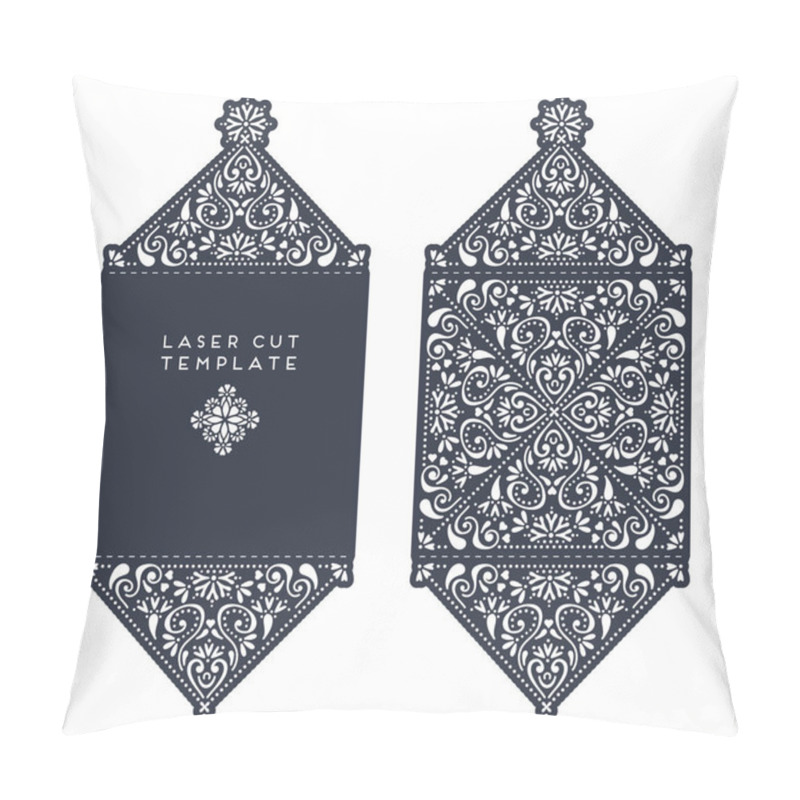 Personality  Vector Wedding Card Laser Cut Template Pillow Covers