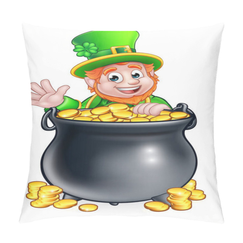 Personality  St Patricks Day Leprechaun And Pot Of Gold Pillow Covers