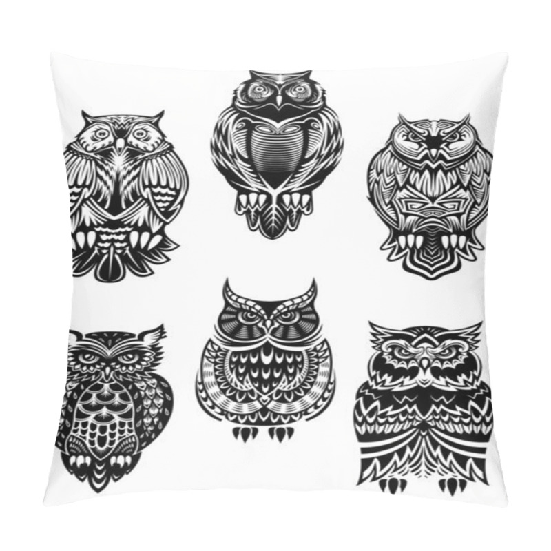 Personality  Tribal Owl Birds Set Pillow Covers