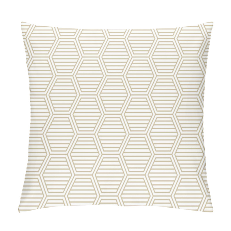 Personality  Diamond Pattern Line Modern Stylish Texture With Rhombuses, Squares . Seamless Vector. Repeating Geometric Tiles. Gold And White Texture. Pillow Covers