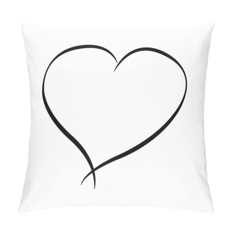 Personality  Vector Heart Collection. Outline Hand Drawn Heart Icon. Illustration For Your Graphic Design. Pillow Covers