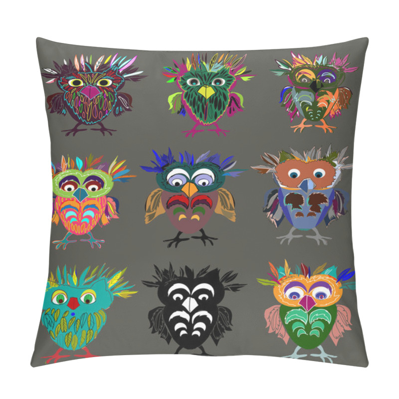 Personality  Set Of Cute Owls Pillow Covers