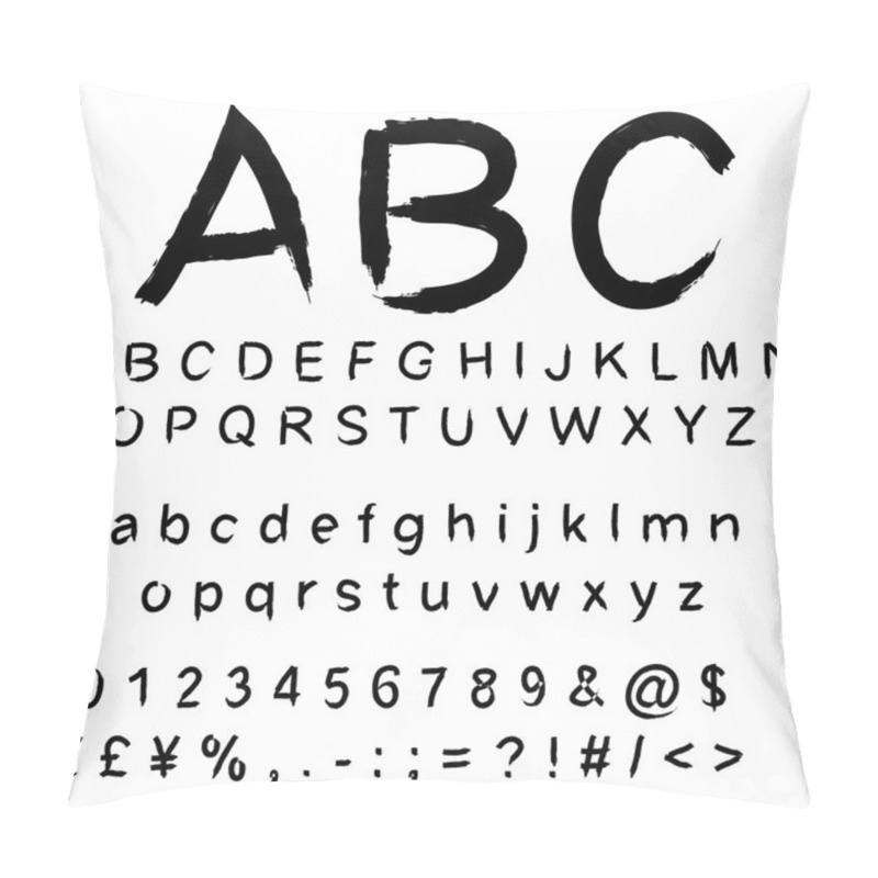 Personality  Black Handwritten Font  Pillow Covers