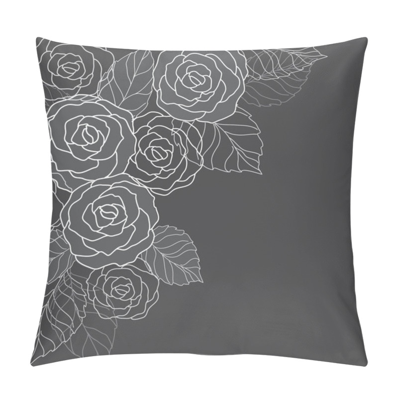 Personality  Abstract Background With Roses Pillow Covers