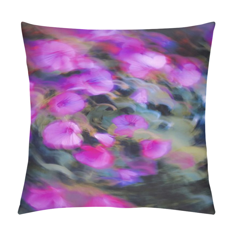 Personality  Vibrant Swirl Of Pink Flowers Creating A Dreamy Floral Abstract. Pillow Covers