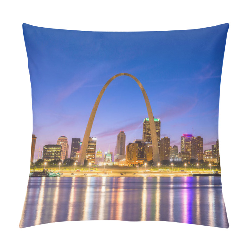 Personality  St. Louis, Missouri, USA Downtown Cityscape On The Mississippi River At Twilight.  Pillow Covers