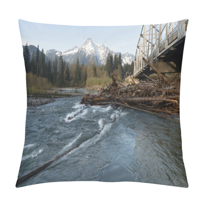 Personality  Whitehorse Mountain North Cascades Darrington WA Sauk River Pillow Covers