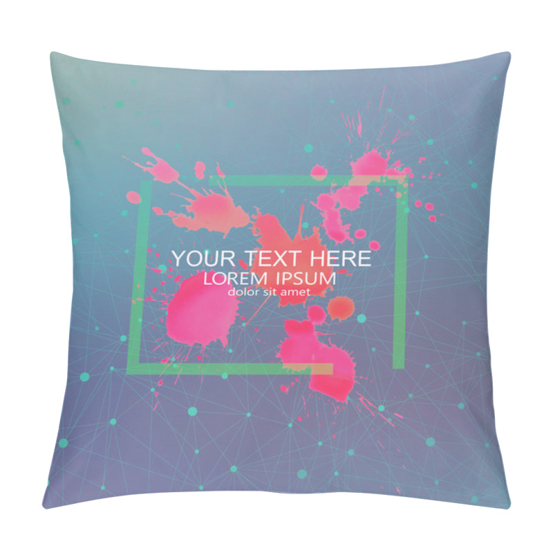 Personality  Geometric Background Dots With Connections Pillow Covers