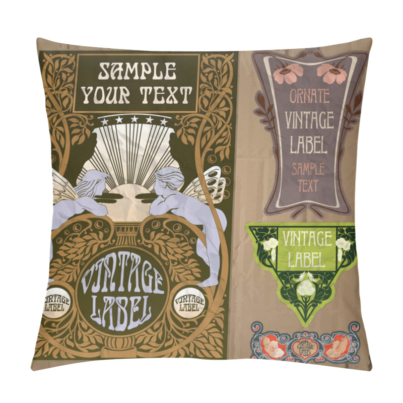 Personality  Label Art Nouveau Pillow Covers