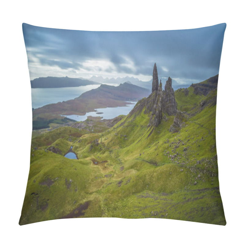 Personality  Old Man Of Storr, Scottish Highlands In A Cloudy Morning, Scotland, UK Pillow Covers