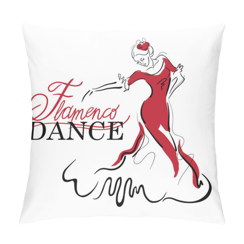 Personality  Flamenco Dance Vector Sketches. Pillow Covers