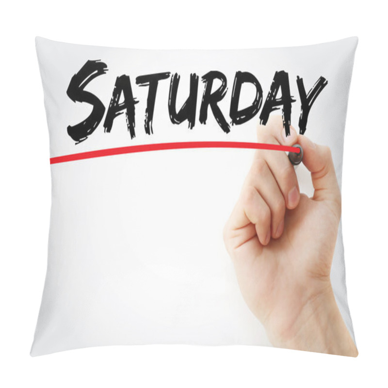 Personality  Hand Writing Saturday With Marker Pillow Covers