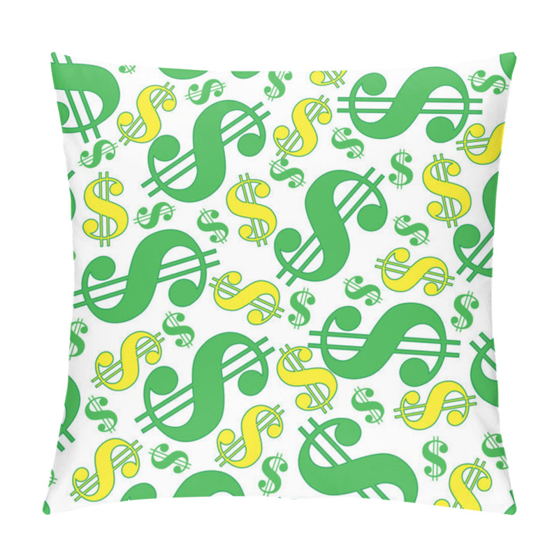 Personality  Seamless Background With Dollar Signs Pillow Covers