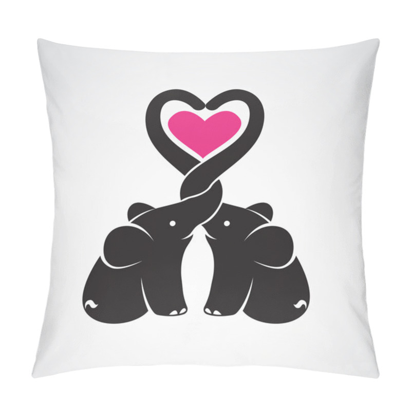 Personality  Vector Image Of Elephant And Heart On White Background, The Expr Pillow Covers