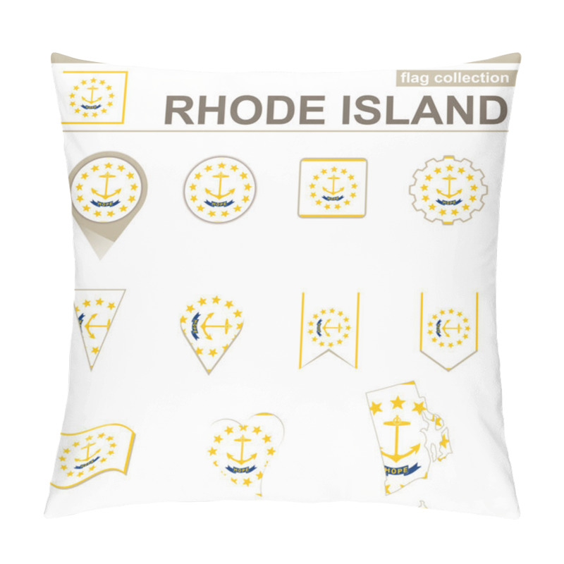 Personality  Rhode Island Flag Collection Pillow Covers