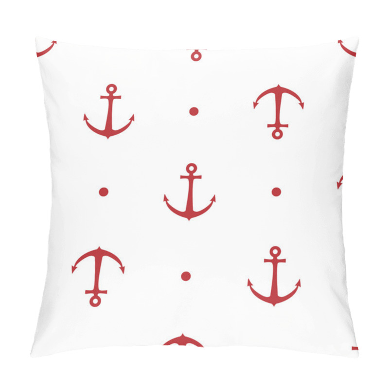 Personality  Seamless Vector Pattern With Anchors And Dots Pillow Covers