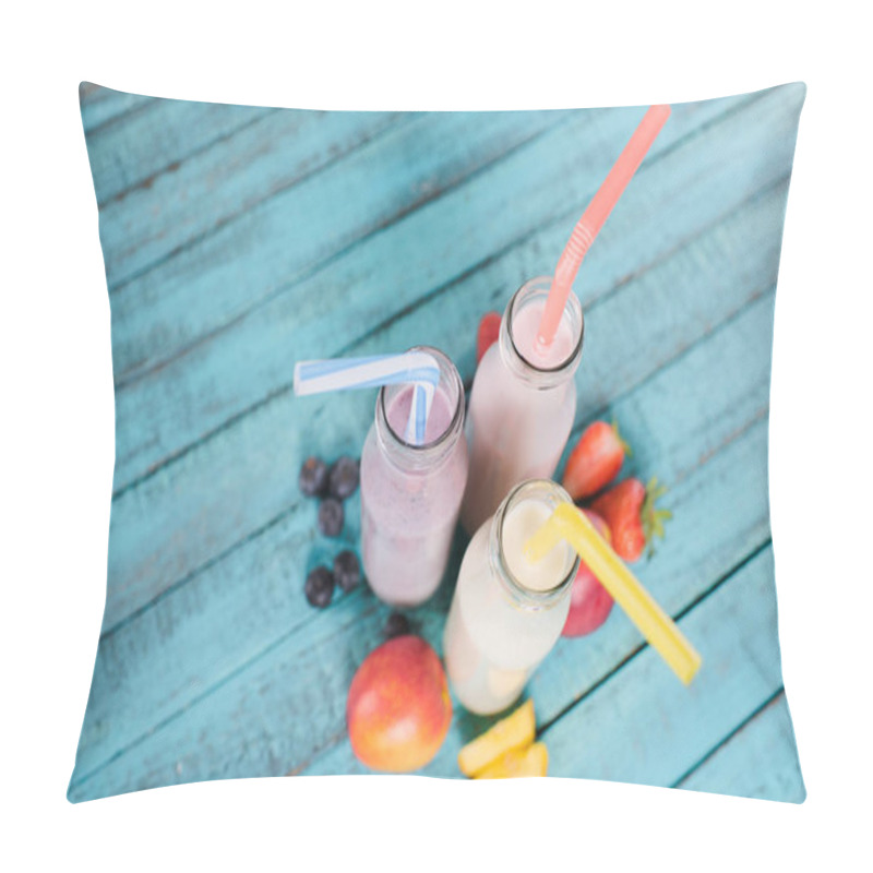 Personality  Various Milkshakes With Fruits  Pillow Covers