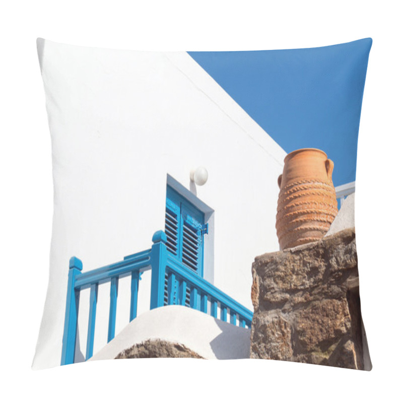 Personality  Traditional Greek House On Mykonos Island, Greece Pillow Covers