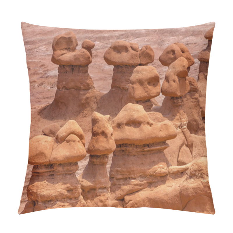 Personality  Watchers Mushroon Shaped Hoodoos Goblin Valley State Park Rock C Pillow Covers