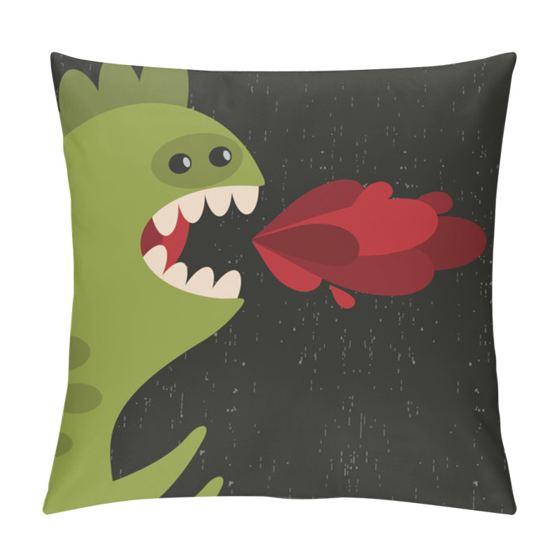 Personality  Dragon With Fire. Pillow Covers