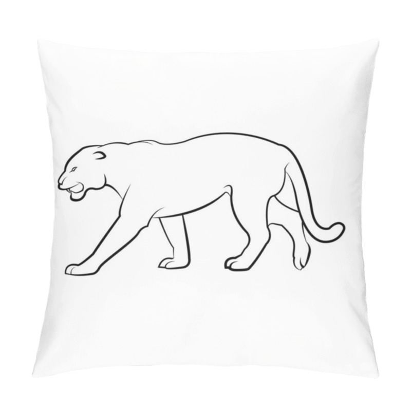 Personality  Panther Leopard Hunter Animal Africa, Jaguar Hunter Run Dangerous Mascot Pillow Covers