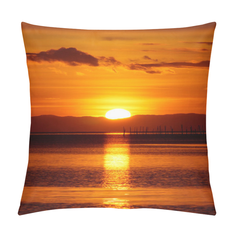 Personality  Appreciated The Sunset On The Lake, Southern Thailand. Pillow Covers