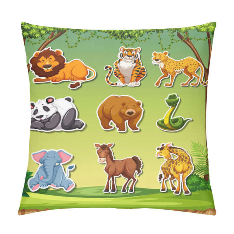 Personality  Set Of Sticker Background Pillow Covers