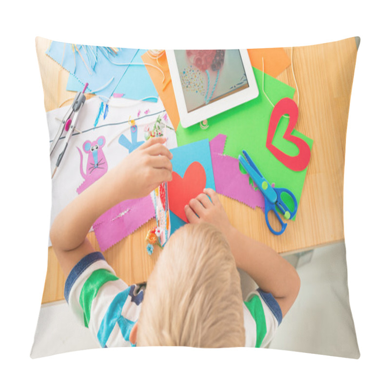 Personality  Boy Making Greeting Card Pillow Covers