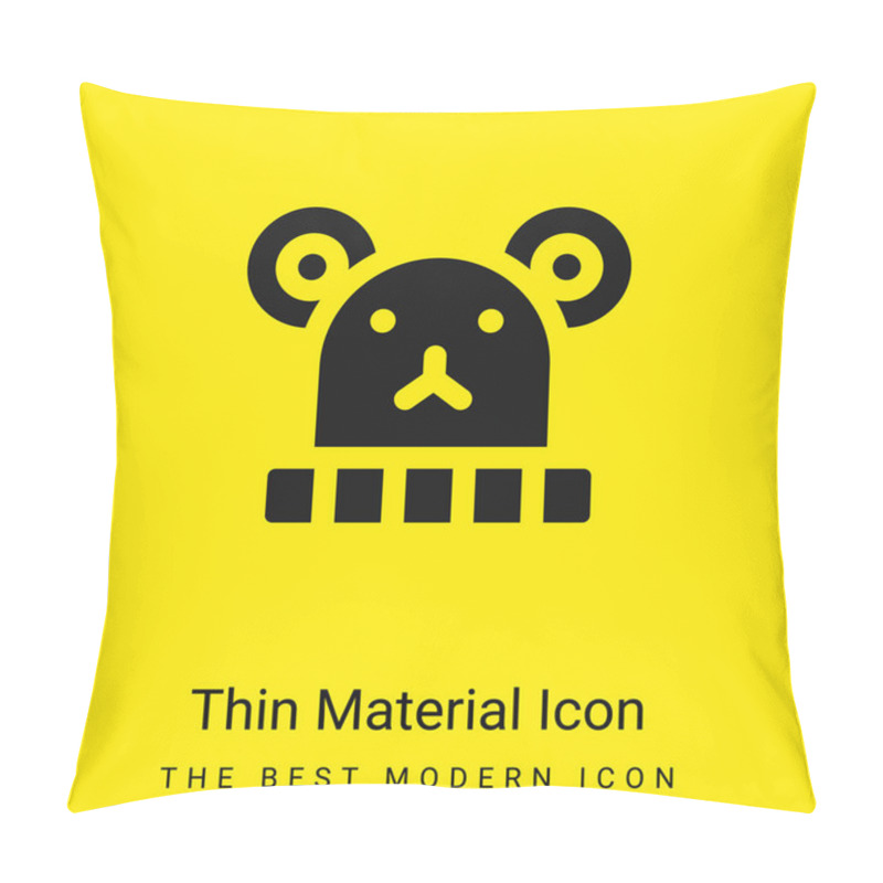 Personality  Baby Hat Minimal Bright Yellow Material Icon Pillow Covers