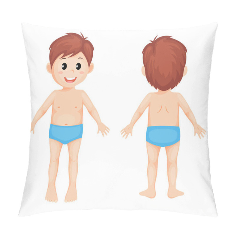 Personality  Parts Of Body. Cute Cartoon Boy Pillow Covers