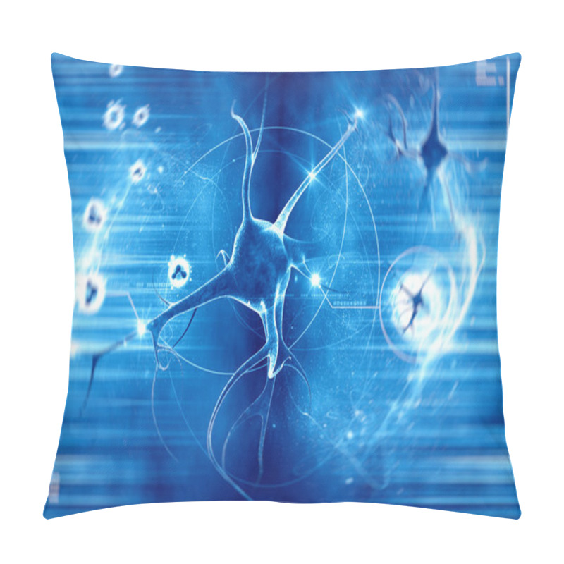 Personality  Neuron In Colour Background Pillow Covers