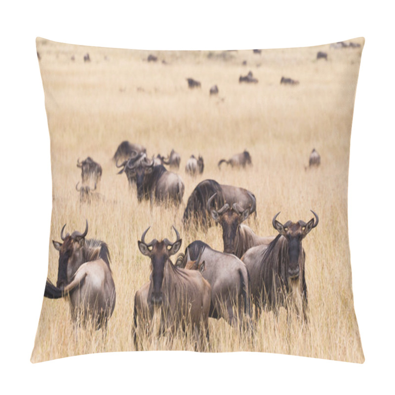 Personality  Blue Wildebeest Pillow Covers