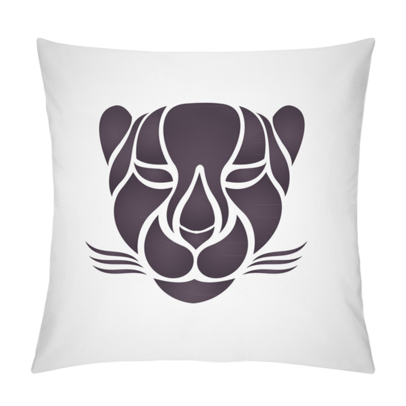 Personality  Cheetah Logo Vector Pillow Covers