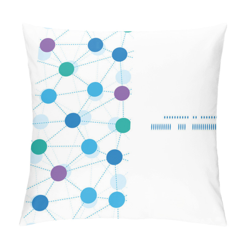 Personality  Vector Connected Dots Vertical Frame Seamless Pattern Background Pillow Covers