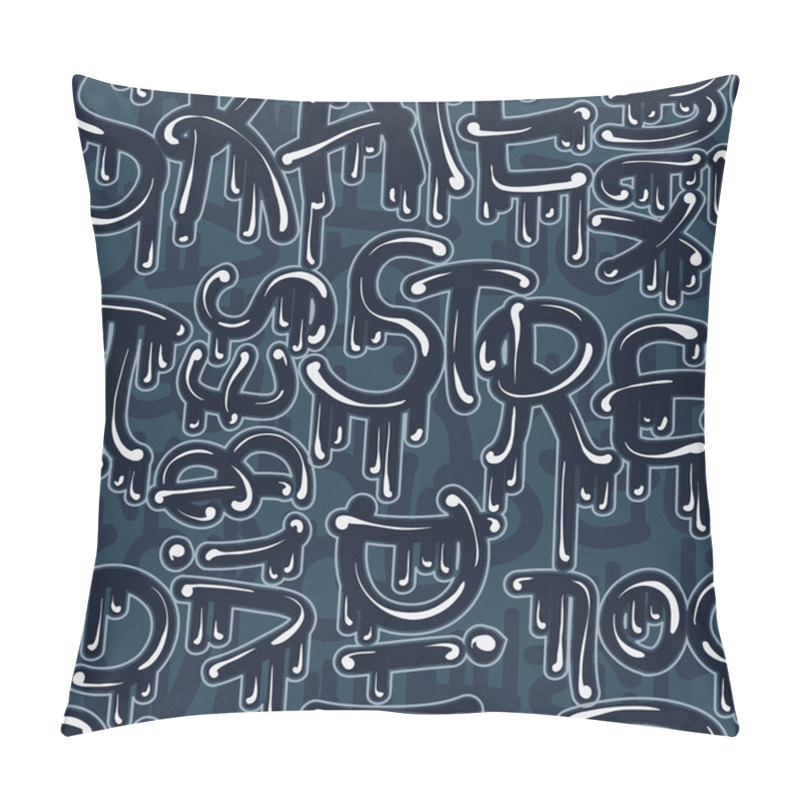 Personality  Vector Seamless Graphical Street Graffiti Alphabet Signs Pattern Pillow Covers