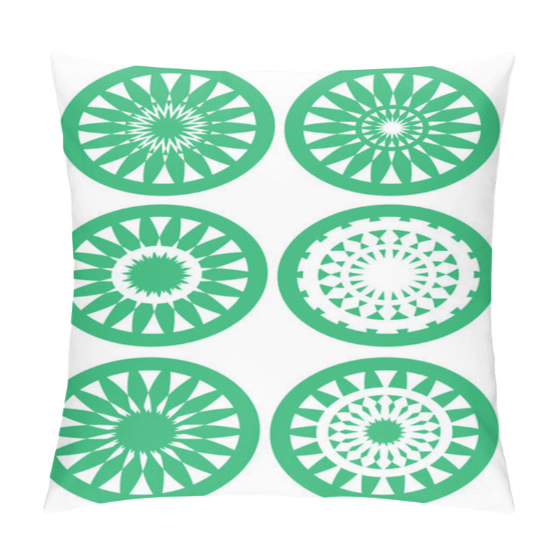 Personality  Abstract Nature-inspired Round Decorative Design Elements Pillow Covers