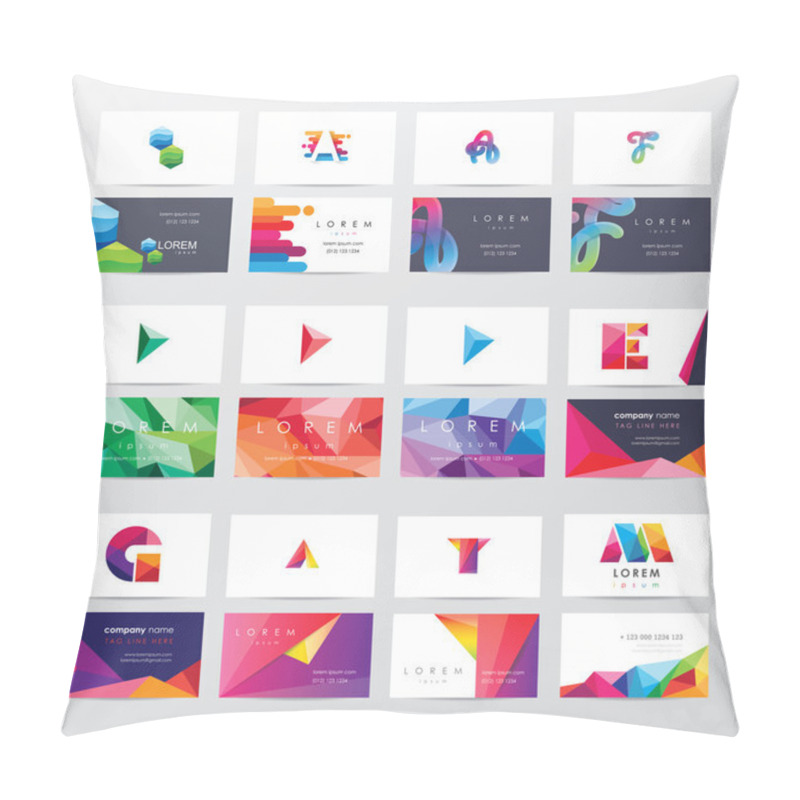 Personality  Collection Of Business Card Template Designs Pillow Covers