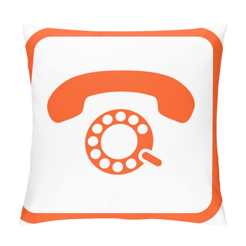 Personality  Pulse Dialing Vector Icon In A Frame Pillow Covers