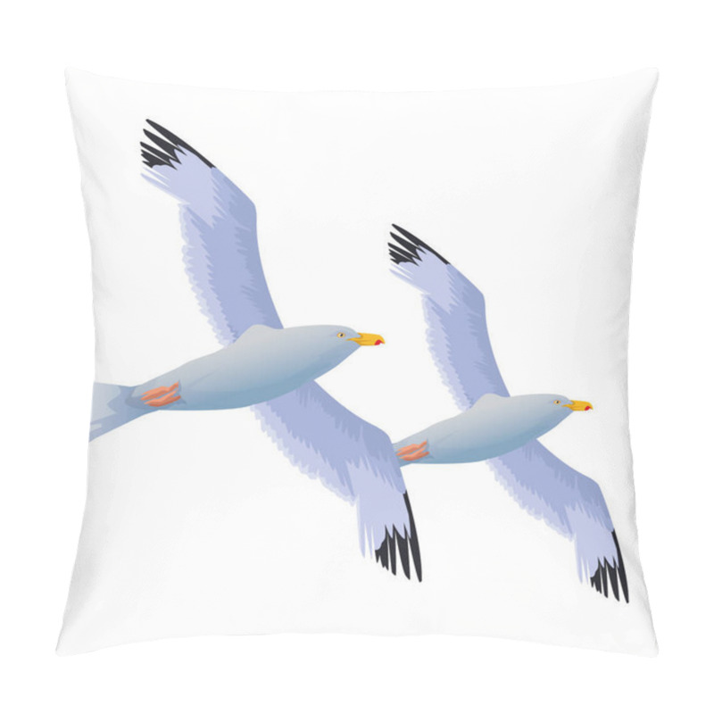 Personality  Seagulls Birds Flying Cartoon Pillow Covers