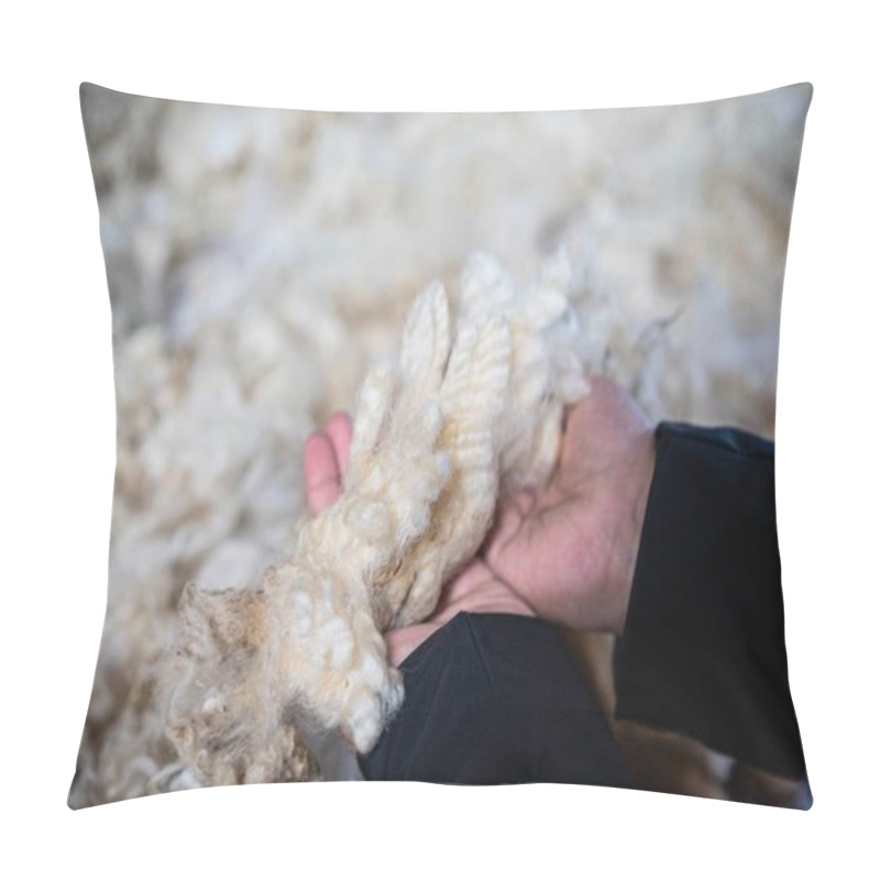 Personality  Waman Hand Holding Sheep Fur Pillow Covers