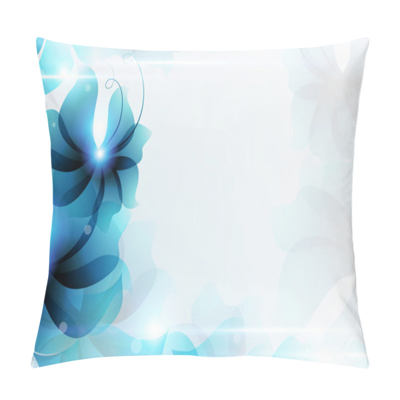 Personality  Blue Abstract Floral Card Pillow Covers